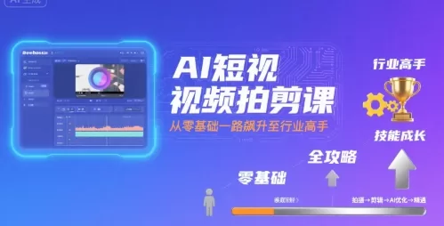 AI短视频拍剪课,全攻略到精通,带你从零基础一路飙升至行业高手 -1 AI短视频拍剪课,全攻略到精通,带你从零基础一路飙升至行业高手 -1