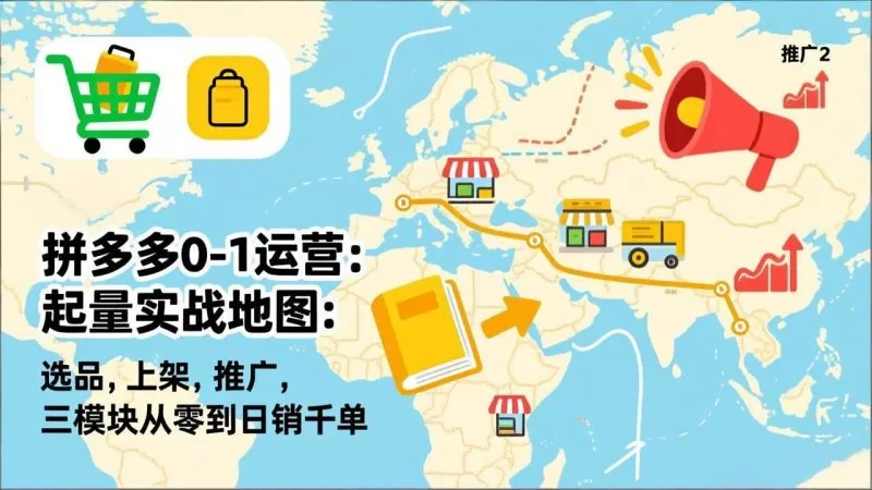 拼多多0-1运营:起量实战地图:选品,上架,推广,三模块从零到日销千单 -1 拼多多0-1运营:起量实战地图:选品,上架,推广,三模块从零到日销千单 -1