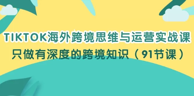 TikTok海外跨境思维与运营实战课：91节深度跨境知识体系