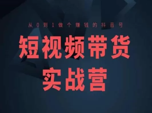 抖音短视频带货高阶课：从0到1打造赚钱账号实战指南