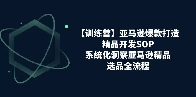 亚马逊爆款打造精品开发SOP:系统化选品全流程洞察指南