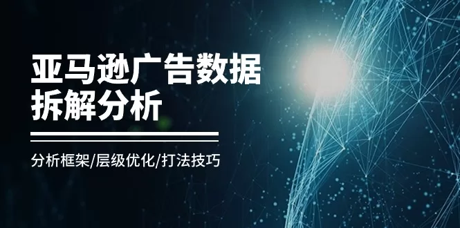 亚马逊广告数据分析全攻略:框架搭建与层级优化技巧(8节课)
