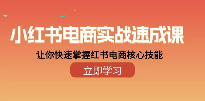 小红书电商实战速成课：28节系统教程助你掌握运营核心技能