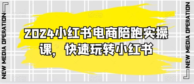 2024小红书电商陪跑实操课：20节保姆级教程，新手开店到爆款打造全攻略