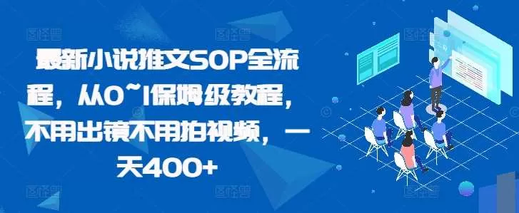 最新小说推文SOP全流程，从0~1保姆级教程，不用出镜不用拍视频，一天400+