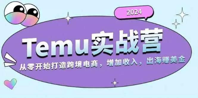 2024 Temu跨境电商实战营:零基础出海赚美金,124G系统课程全攻略