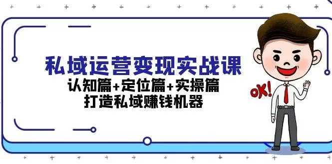 私域运营变现实战课：认知定位实操全攻略，高效赚钱