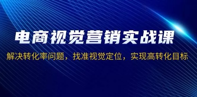 电商视觉营销实战课：破解转化率难题，精准视觉定位实现高转化