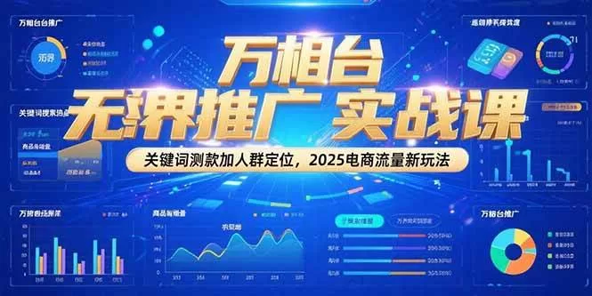 2025电商流量新玩法：万相台无界推广实战课，关键词测款与人群定位全攻略
