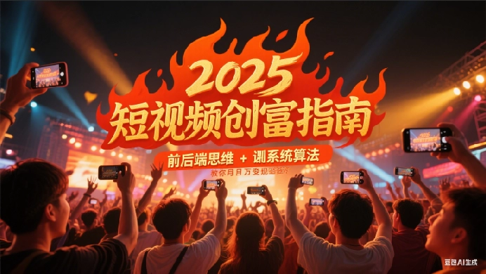 2025抖音短视频创富指南：前后端思维+算法，月入过万变现路径