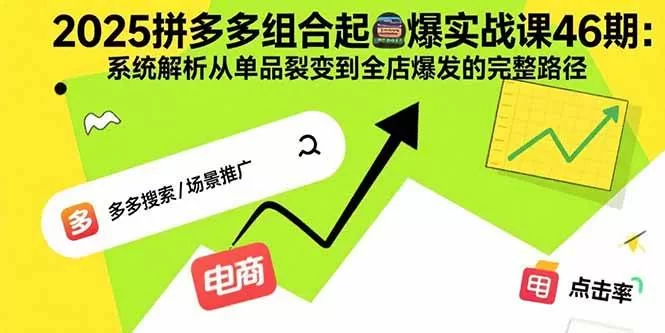 2025拼多多组合起爆实战课：15种打法实现单品裂变到全店爆发