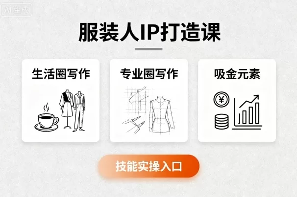 服装人IP打造课：文案创富+朋友圈写作+小红书运营实战