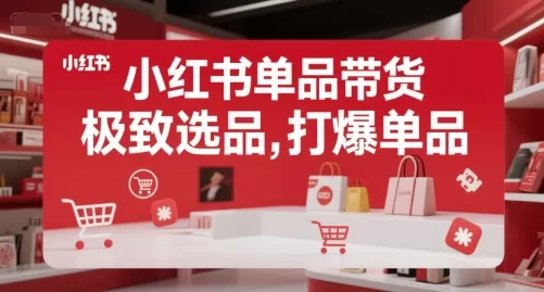 小红书单品带货实战:极致选品策略与爆款打造方法(更新)