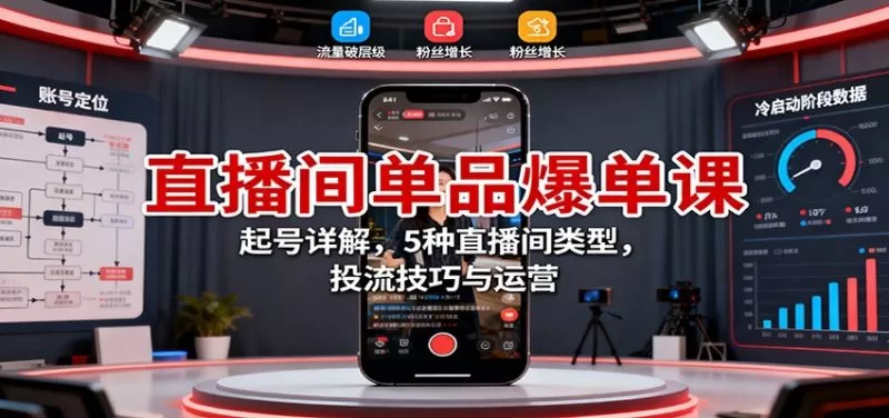 视频号直播间单品爆单攻略:起号、5种类型与投流技巧详解