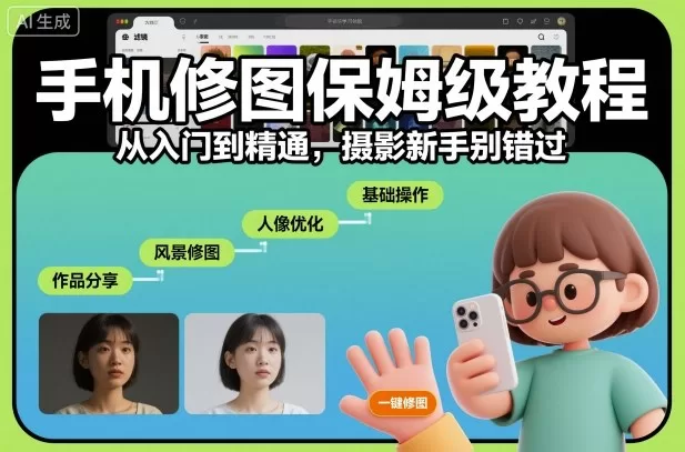 手机修图保姆级教程：从入门到精通，摄影新手必看调色课