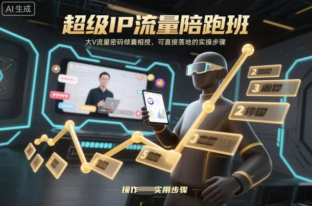 超级IP流量陪跑班：大V流量密码与可落地实操步骤详解