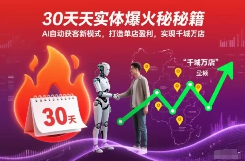 30天实体店爆火秘籍：AI自动获客新模式，实现单店盈利与千城万店复制