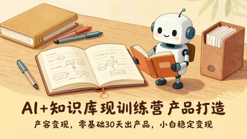 AI知识库变现训练营:30天从零打造产品,小白也能稳定变现
