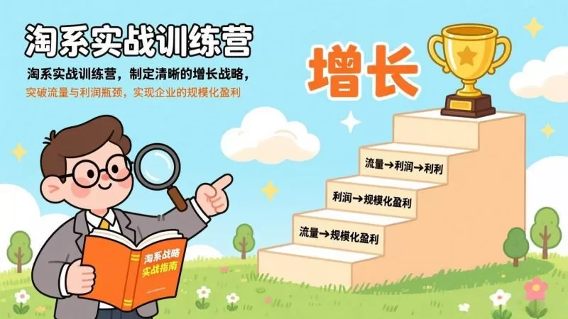 淘系实战训练营更新:制定增长战略突破流量利润瓶颈实现规模化盈利