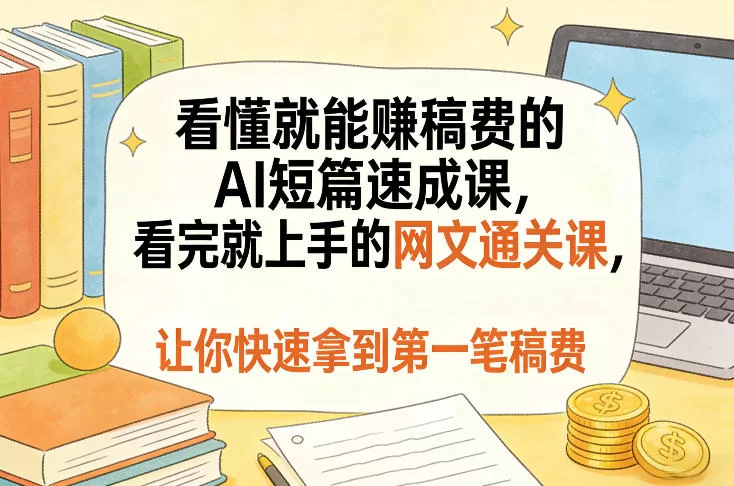 AI短篇速成课：零基础写网文快速拿稿费通关指南