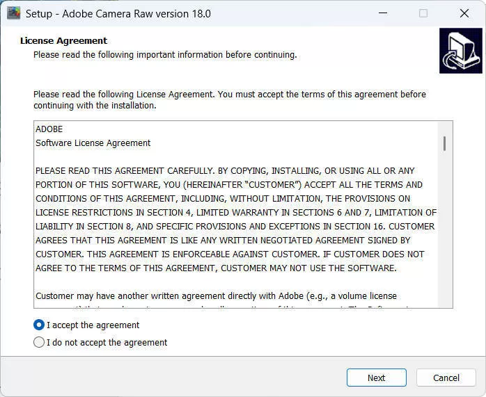 Adobe Camera Raw v18.3.0中