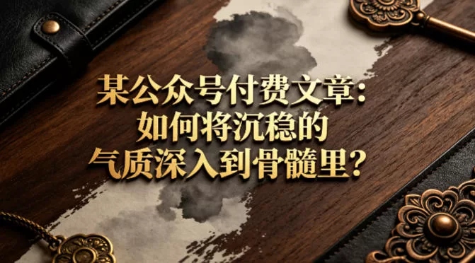 沉稳气质养成：如何将沉稳内化到骨子里？