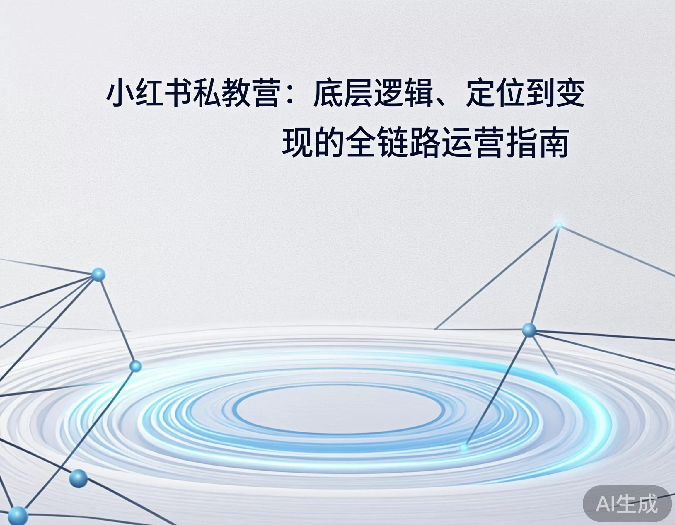 小红书私教营:底层逻辑、定位到变现的全链路运营指南